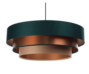 Lumière suspendue Triniti Green/Cuivre/Beige 1xe27 H: 102cm Ø 60cm Dimmable