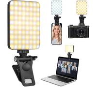 Lumière Téléphone Pour Selfie Led Avec Clip, 80 Led Lampe À Selfie Portable, Batterie Rechargeable De 2000Mah, Cri95+, 3 Modes D'Éclairage, Lampe Vidéo À Pince Pour Phone, Ordinate[HDM5234594]
