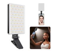 Lumiere Telephone Selfie Light,3 Modes D'éclairage Ajustés et 10 Niveaux de Luminosité pour Téléphone,Lampe Portable LED Rechargeable, Lumiere Video avec Clip pour Photo,PC Zoom,TikTok,Photographie