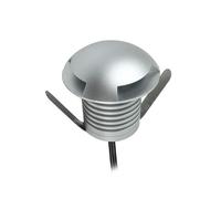 Lumière translucide encastrée dans le sol, lumières rondes extérieures étanches à émission latérale de 3W, projecteur de marche d'angle LED DC12V-24V, éclairage de terrasse IP67(Warm Light,One light)