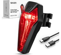 Lumiere Velo Arriere Usb Rechargeable,Feu Arriere Velo Avec Indicateur De Freinage,Lampe Velo De Freinage Arrière Led Puissantes Super Étanche,Éclairage Velo Arrière 220° Vision Large
