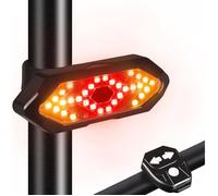 Lumiere Velo Avant et Arriere avec Clignotant, 180 Lumens Ultra Brillant feu Arrière de Vélo Télécommandé sans Fil, Rechargeable