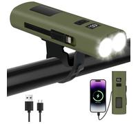 Lumiere Velo Eclairage Vélo Puissant Éclairage Vélo Avant Rechargeable avec Affichage Numérique Phare de Vélo Étanche pour Vélo