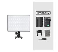 Lumière vidéo for Appareil Photo à LED RVB, Batterie en Option avec kit de Chargeur lumière de Photographie + Adaptateur Secteur(Kit 4)