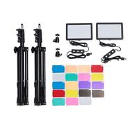 Lumière vidéo LED avec Pied de trépied réglable, kit d’éclairage Photographique à 70 LED, 9 Modes de Couleur, luminosité réglable à 5600 K - éclairage vidéo pour Le Streaming en
