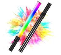 Lumière vidéo LED portable, Andoer Handheld RGB Light Tube LED Video Light Wand 2500K/5500K/8500K Dimmable 7 Effets de lumière colorés pour Vlog Live Streaming Photographie de portraits produits