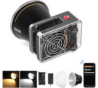 Lumiere Video Molus X60 [Official] 60W Bi-Color, Cob Led Eclairage Video, Streaming Lampe Avec 2680 Lux/ 2700 6500K/ Cri 95+/ Tlci 97+/ Bluetooth/ 9 Effets, 313G Portable[Z4916]