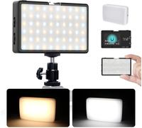 Lumiere Video, PC8 RGB Panneau LED Apparreil Photo Portable 125g avec Batterie Rechargeable pour Photographie Streaming en Direct Enregistrement Youtube, Eclairage-Camera-Panneau-Lampe-Photo