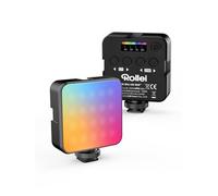 Lumiere Video, Rollei Lumis Mini RGB Panneau LED Apparreil Photo 360 2500~9000K CRI 95+ avec Batterie Rechargeable Intégrée, Éclairage Continu Portable pour Reflex DSLR, Lumiere-Photo-Lampe-LED-Video