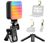 Lumiere Video, Rollei Lumis Mini RGB V3 Panneau LED Compatible avec Téléphone Apparreil Photo Tablette Laptop, Lampe Selfie avec Batterie Intégrée pour Webcam Zoom Visioconférence Youtube TikTok Vlog