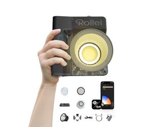Lumiere Video, Rollei LUX 100W Lampe Photo Professionnelle Portable avec 71 Wh Batterie, Éclairage Continu Studio DC/Type C APP Candela pour Interview Streaming, Lumière-Vidéo-LED-Photographie-Lampe