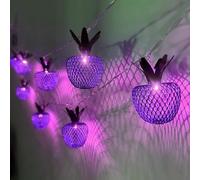 Lumières à Chaînes Solaires Extérieures, 6m 30LED Lumières de Fée de Pomme Lumière de Chaîne de Pomme Solaires Imperméables pour le Jardin (Purple)