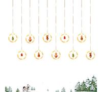 Lumières à LED, phares de fées de fenêtre de Noël, lumière étanche à cordes décoratives, 3x3m, éclairage esthétique dimmable, LED à économie d'énergie, décor de jardin de fête de vacances en plein air