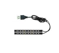Lumières à Led pour voiture, lumières intérieures à Led pour voiture, kit d'éclairage sous le tableau de bord, lumière d'ambiance décorative pour coussinets Usb (bleu)