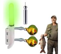 Lumières à pointe de canne à pêche - Lumière lumineuse | Alarme de touche sensible | Indicateur de touche LED de nuit adapté pour la pêche en rivière, en lac et en mer, que les prises ne