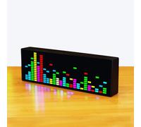 Lumières à Spectre Musical Rvb, Lumière LED Rythmique, Affichage De L'heure, Réglage De L'alarme, Lumières D'ambiance Pour Fêtes, événements, Loisirs Et Divertissements black