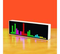 Lumières à Spectre Musical Rvb, Lumière LED Rythmique, Affichage De L'heure, Réglage De L'alarme, Lumières D'ambiance Pour Fêtes, événements, Loisirs Et Divertissements white