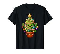 Lumières Amusantes pour Sapin de Noël en Forme de Cactus T-Shirt