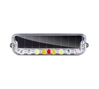 Lumières anti-collision LED,Barre lumineuse stroboscopique d'avertissement de trafic LED à énergie solaire - Feux d'avertissement de danger de balise de tête de lumière de gril de visibilité élevée po