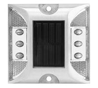 Lumières au Sol, Universal LED Solar Power Ground Marker Lights Solar Power Design Proof Water Away Away Road Highway Highway Pike Lampe for Outdoor Road Room (White)