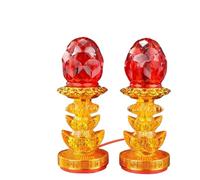 Lumières bouddhistes, 1 paire de lingots de cristal LED de 22,5 cm, lampe frontale longue et lumineuse, à brancher