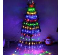 Lumières cascade pour Noël - 6,56 pieds 9 brins, décoration extérieure étanche, 180 perles LED, éclairage étoilé | Guirlandes lumineuses pour vacances, fête, jardin, cour, maison, festival