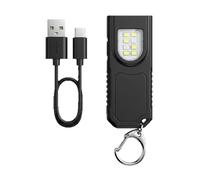 Lumières d ' urgence multifonctions, porte-clés lumineux, étanche, lampe de poche pour camping, marche, porte-clés, lampe de poche rechargeable, boucle de ceinture, taille de lampe torche LED,
