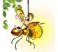Lumières D'abeilles - Lumières Solaires | Lumière Extérieure Solaire | Décor d'abeille Extérieur | Lanterne LED Extérieure Étanche avec des Ressorts Gonflables pour La Cour Extérieur, Le Balcon