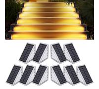 Lumières D'appel De Bordure, Lumières De Marche Imperméables Solaires À LED, Lumières Solaires D'appel De Bordure Instantanée, For Porte D'entrée D'allée(Color:10 Pack (Left+Right),Size:B Warm light)