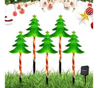 Lumières d'arbre De Noël - Lumières De Sol en Canne À Sucre De 46 Cm | Décoration Extérieure De Pelouse De Jardin À LED pour Une Atmosphère Festive | Lampes Solaires pour Pelouse - Décoration D'allée