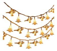 Lumières d'arbre De noëls - Guirlande Lumineuse en Forme De Flocon De Neige De 500 Cm | Éclairage De noëls Féerique | Éclairage De Corde De Conception D’Arbre | pour Intérieur Extérieur Jardin