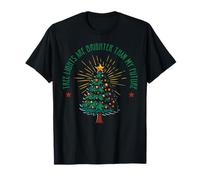 Lumières d'arbre Plus Lumineuses Que Mon Futur Père Noël Noël T-Shirt