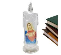 Lumières de bougies sans flammes - LED à LED à base de batterie Lumière Jésus sans flamme, Creative Christ Tealight, Accent décoratif multifonctionnel | Décoration de l'église pour chambre, salle à ma