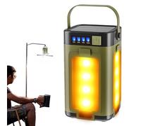 Lumières De Camping Solaire - Lanterne Sollar Cammping Portable | Lumière LED Pliable À 4 Feuilles, Pendante 2000mAh Rechargeable | 6 Modes De Luminosité, Lampe Extérieure Étanche Pour La Tente, La Ra
