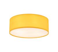 Lumières de Chambre Enfant Plafonnier Jaune Rond Ø 38 CM H:14 Plat Tissu 4x E27