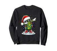 Lumières de Chapeau de Père Noël en Forme de cornichon de Concombre Merry Christmas Sweatshirt