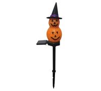 Lumières de chemin d’Halloween | Lumières sur piquet de jardin d’Halloween | Lumières de pieu de décor effrayant | Enchantantes lumières sur piquet d'Halloween à énergie solaire pour une ambiance noct