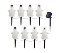 Lumières de Chemin Solaire d'halloween - Papitaires de fantômes solaires, décoration de la Cour extérieure | des Figures d'halloween Brillantes pour Les sentiers de Jardin, Un éclairage LED Effrayant