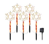 Lumières De Cheminement Solaire Extérieur - Lumières De Flocons De Neige De Noël, Lampe À LED Imperméable | Éclairage De Passerelle De Jardin, Décoration Du Festival Des Vacances, Illumination Du Sol