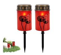 Lumières De Cimetière Pour Tombeau - Ensemble De 2 Lampes À Thé Sans Flamme - Lumières D'extérieur Imperméables Pour Jardin Cimetière Chemin Cour Fêtes À La Maison