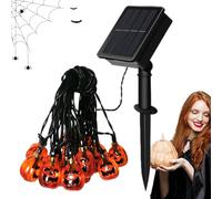 Lumières De Citrouille - Chaîne Solaire D'Halloween | Décors De Cour LED | Citrouille Orange Imperméable | Lumières De Chemin Pour Passerelle En Plein Air, Jardin, Patio, Fête D'Halloween Et Decoraz