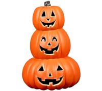 Lumières De Citrouille D'halloween 35,6 X 20,3 Cm, 3 Piles De Citrouilles, Citrouilles D'halloween Lumineuses à LED, Lanterne De Citrouille En Plastique, Lanterne D'halloween Pour Intérieur Et Extérie