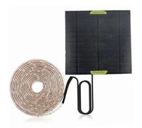 Lumières de culture à énergie solaire, bande lumineuse végétale de 16, 4 pieds avec panneau solaire à spectre complet culture, lampe chauffante pour le jardin intérieur extérieur