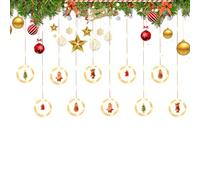 Lumières de décoration LED de Noël - Rideau lumineux en forme d'étoile à cinq branches Guirlande lumineuse pour sapin, lumière d'ambiance pour fenêtre, lumière en forme d'anneau | Télécommande USB, dé