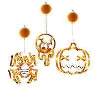 Lumières de fenêtre à ventouse d'Halloween pour intérieur et extérieur, éclairage de vacances pour projets d'artisanat faits à la main, accessoires de costume