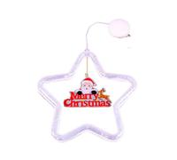 Lumières de fenêtre de Noël avec ventouse - Décoration de vacances | Lumières LED en forme d'étoile de Noël pour terrasse, avant-toit, mur intérieur, cadre de porte, propriétaire, parents