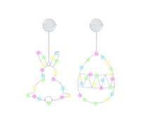 Lumières de fenêtre de Pâques, décorations de fenêtres de Pâques - Décorations de porte éclairées du festival - Œuf LED Light LED LED avec ventouse pour porte murale