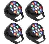Lumières de fête, 12 W LED PAR Lumière DJ Lumières Dj Lumières Effet de scène Lumière LED RVB Lumière LED RVB Disco Disco Faisceau LED Effets d'éclairage grâce au contrôle DMX à distance (4 pièces)