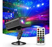 Lumières de fête, lumières DJ disco, lumières stroboscopiques de scène à commande sonore, projecteur de lumière laser avec télécommande et câble d'alimentation USB pour fête, bar, anniversaire, mariag