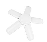 Lumières de Garage LED 80W LED Déformables 5 Panneaux Commande Vocale Mini Lampe Pliante à 5 Lames Plafonnier de Garage AC 85-265V pour Sous-sol Atelier Entrepôt